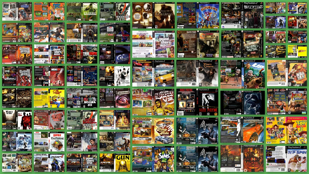 Venda de jogos de PlayStation 2 .