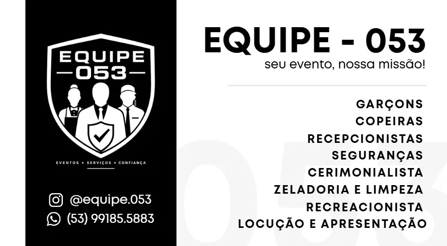 Equipe de Garçons (copeiras, seguranças, recepcionistas e etc...)