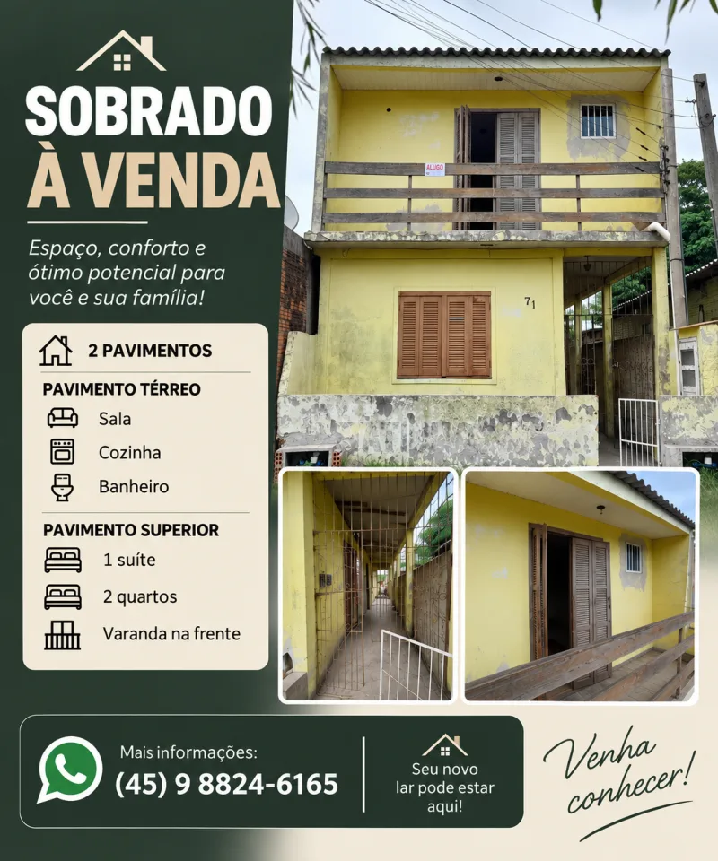 Sobrado à venda no Bairro Santa Tereza – Rio Grande/RS